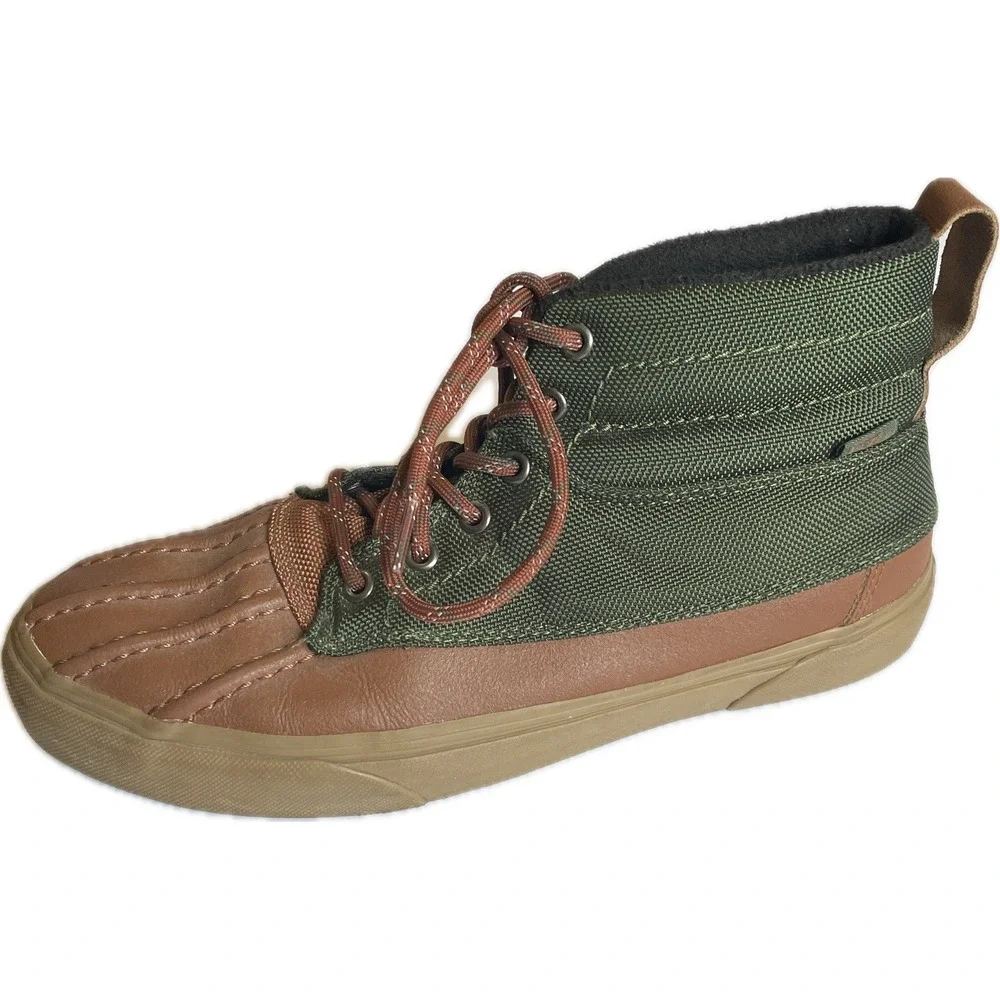 RARE Vans Sk8-Hi Del Pato MTE Waterproof Duck Boots Green Brown Mens Size 10 EUC